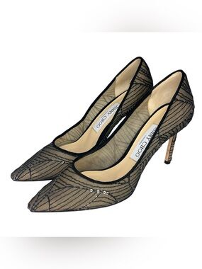 Jimmy Choo Romy 85 Sequin Mesh Pumps